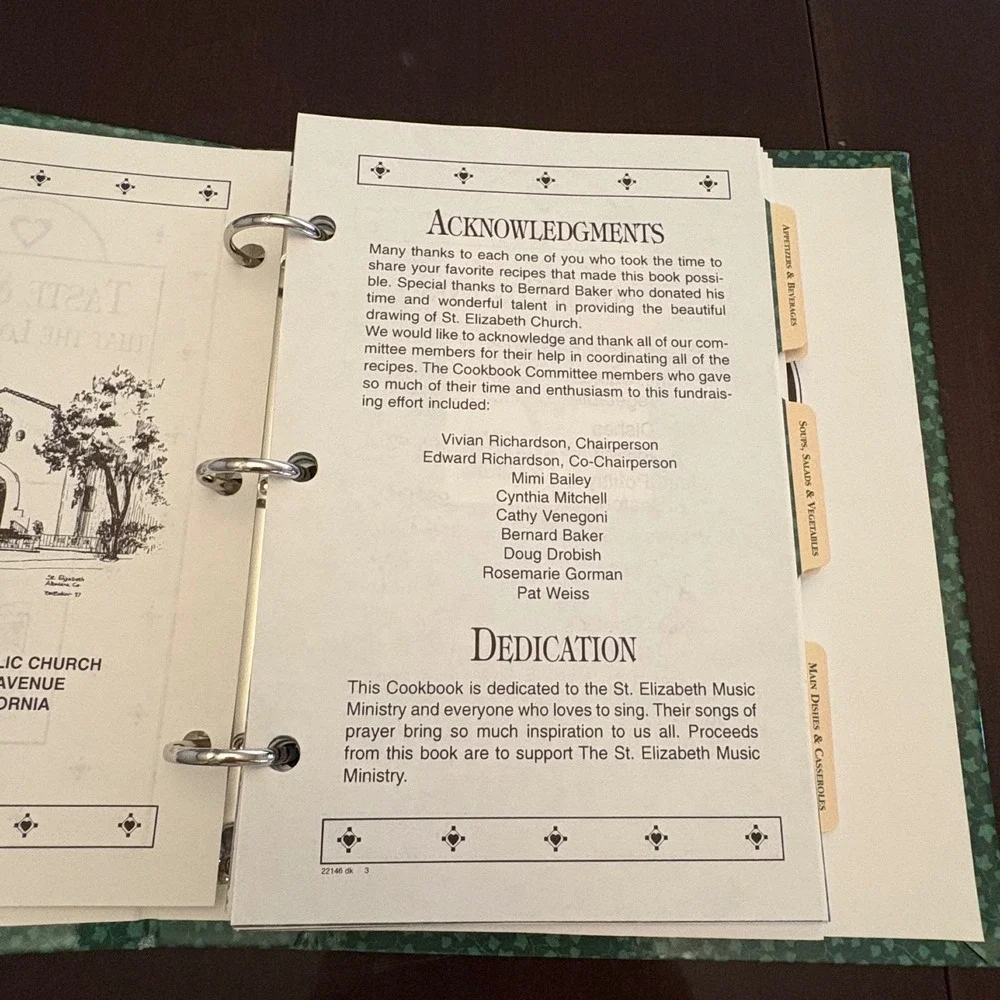 Taste‎ & See St Elizabeth Community Cookbook Altadena CA 1997 Catholic Church